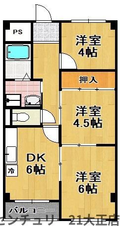 グランソシエ大正の物件間取画像