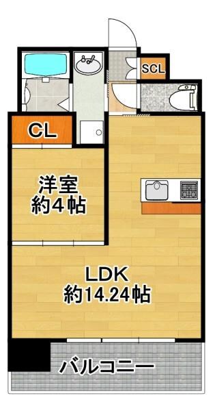 プレジオ大正（Cタイプ）の物件間取画像