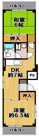 栄大正マンションの物件間取画像