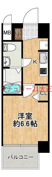 エグゼ大阪CITYアインツの物件間取画像