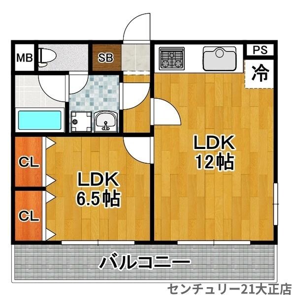 大正メゾンの物件間取画像