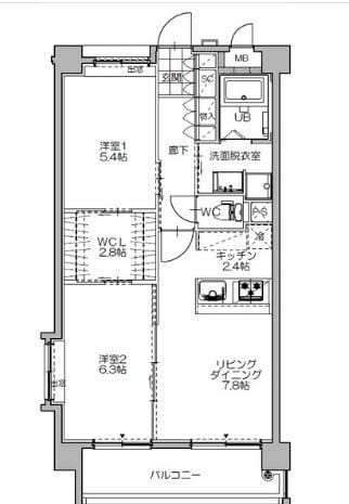 アーベイン永楽の物件間取画像