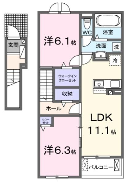 メルヴェイユー　Ⅰの物件間取画像