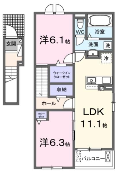 メルヴェイユー　Ⅱの物件間取画像