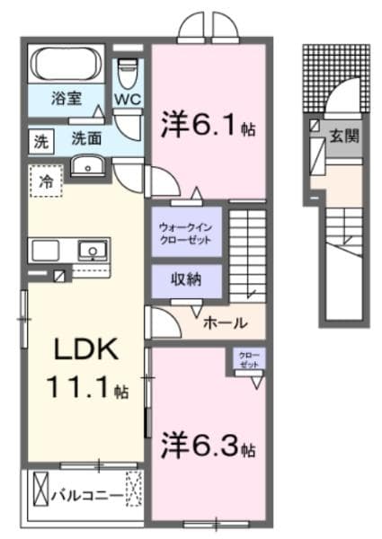 メルヴェイユー　Ⅱの物件間取画像