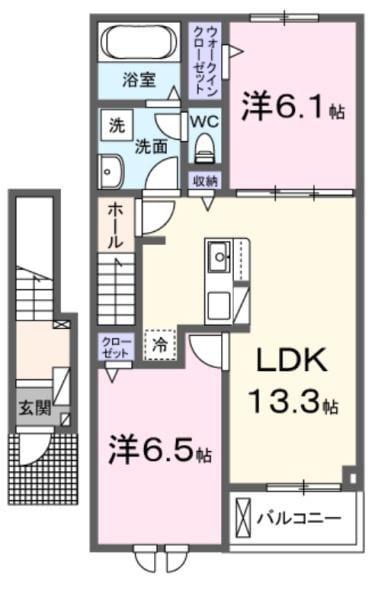 ル・クール Aの物件間取画像