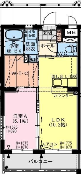 ライズ檍の物件間取画像