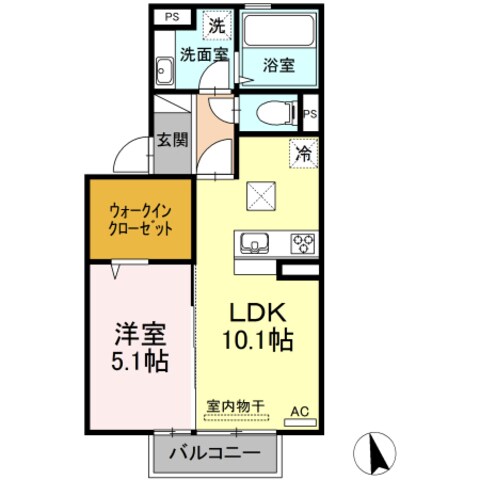 グランブルー沖代の物件間取画像