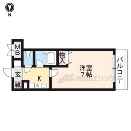 大晋メゾネ四条大宮の物件間取画像