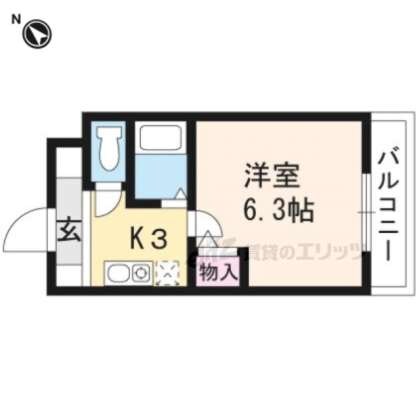 ハイポジション銀閣寺の物件間取画像