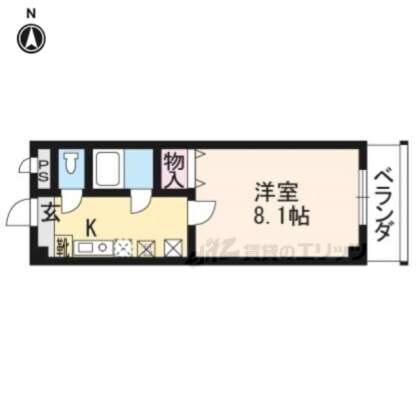 フレーヴァー西京極の物件間取画像