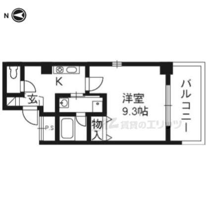 グランコスモ出町柳の物件間取画像