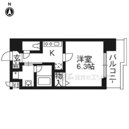 アスヴェル京都堀川高辻の物件間取画像