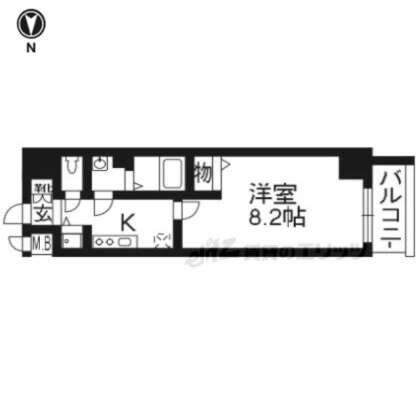 アスヴェル京都二条駅前Ⅱの物件間取画像