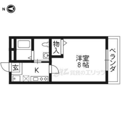 フラッティ吉野町Ｂの物件間取画像