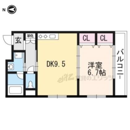 アンダンテ烏丸七条の物件間取画像