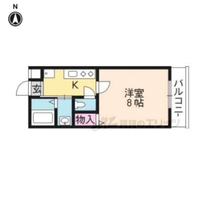 京洛マンションの物件間取画像