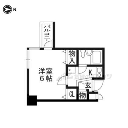 シティーファースト四条西洞院の物件間取画像