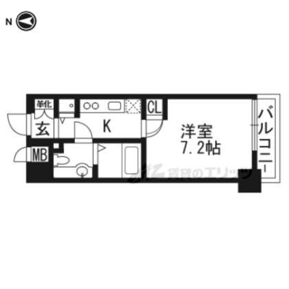 コスモフォーラム四条の物件間取画像