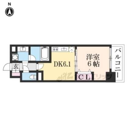 CAVANA九条烏丸の物件間取画像