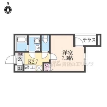 Ｋｖｅｌｌ　Ｇａｒｄｅｎ　香里Ⅱの物件間取画像