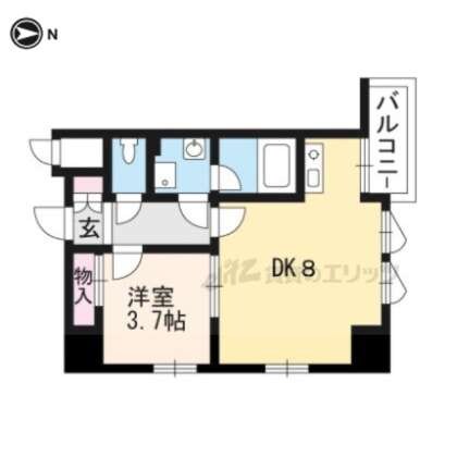 アクシルコート堀川今出川の物件間取画像