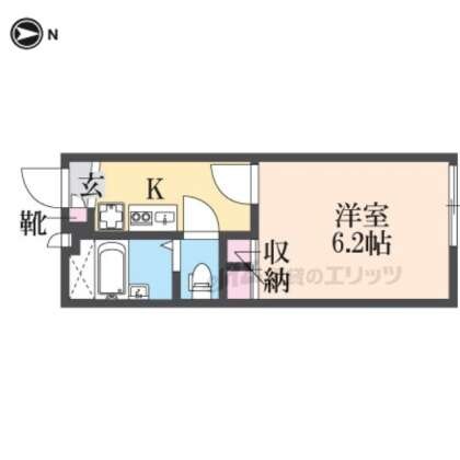 レオパレスニュー猪名寺の物件間取画像