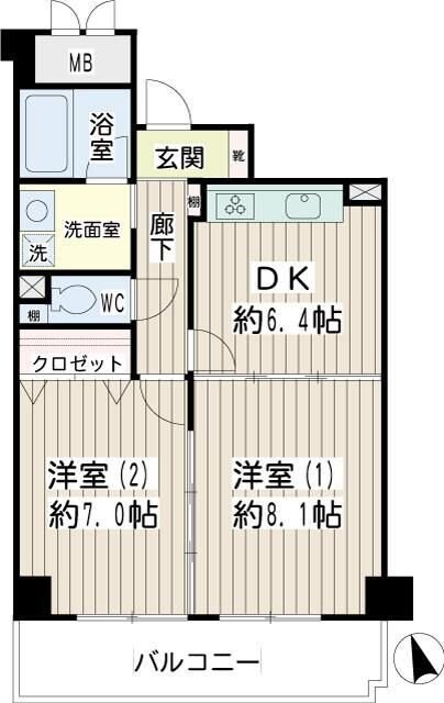 ガルファーサ新横浜の物件間取画像