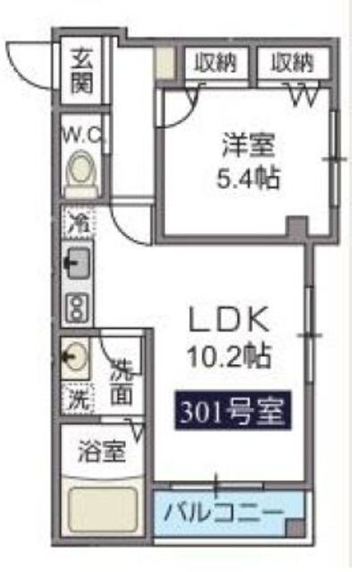 ラシーネONE PARK PLACEIIの物件間取画像