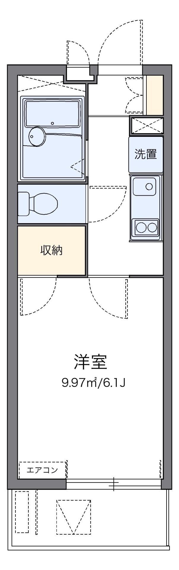 レオパレス元住吉桜下の物件間取画像