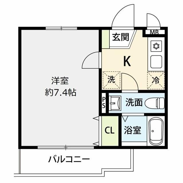 コンフィア神奈川新町の物件間取画像