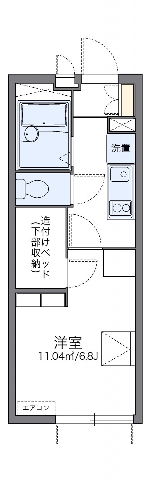 レオパレスアイリスの物件間取画像