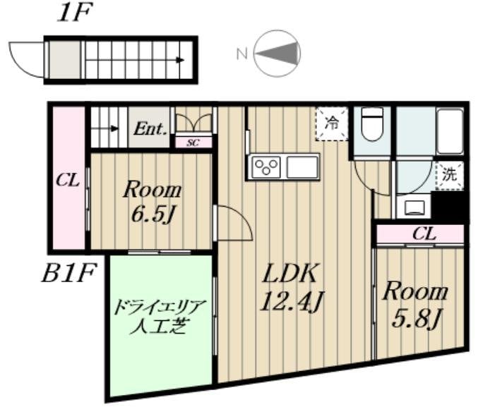 Grand Peak Waseda(グラン　ピーク　ワセダ)の物件間取画像