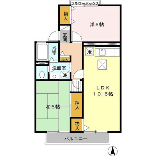 ドミールＫ　Bの物件間取画像