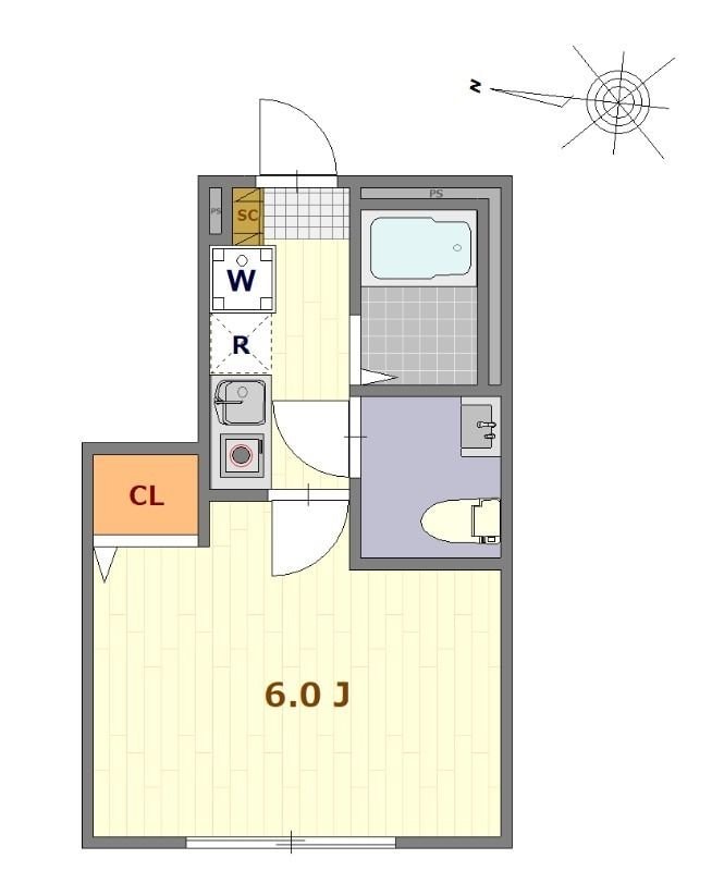 クラヴィエ上町の物件間取画像