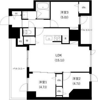 ＷＨＡＲＦ駒込の物件間取画像