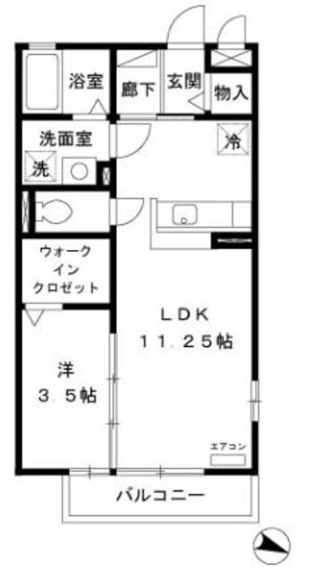 あさひ壱番館の物件間取画像