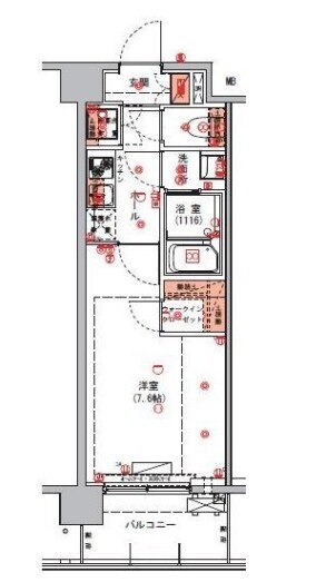 ハーモニーレジデンス東京アーバンスクエア♯002の物件間取画像
