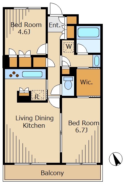 ＨＦ若林公園レジデンスの物件間取画像