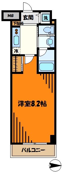 レジディア武蔵小杉の物件間取画像