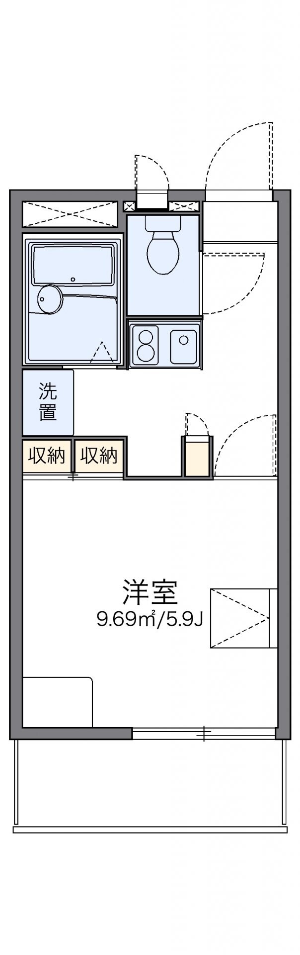 レオパレスグランヴィラージュの物件間取画像