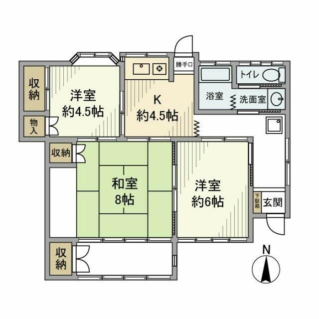 東八幡戸建の物件間取画像