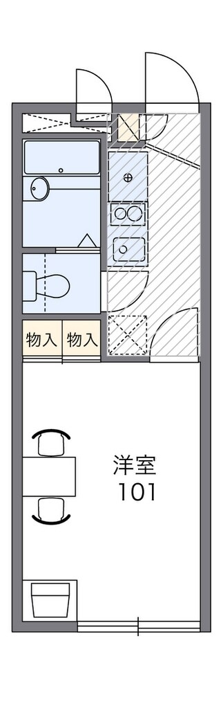 レオパレスＫＡＺＵIIの物件間取画像