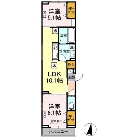 サザンショア東海岸の物件間取画像