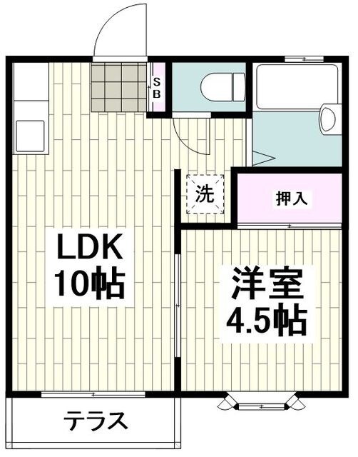 ジュネスハイツＡの物件間取画像