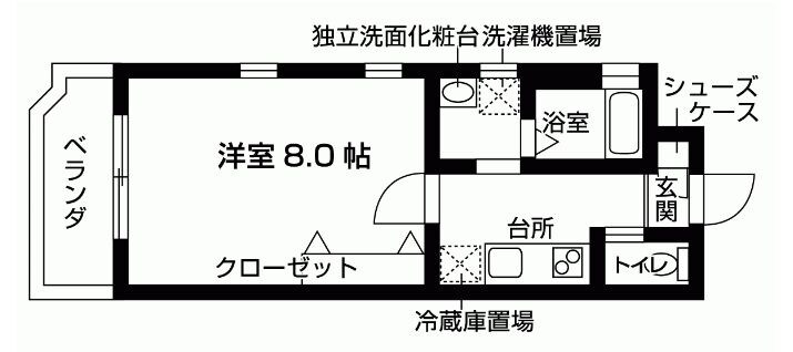 プライムビレッジWEST棟の物件間取画像