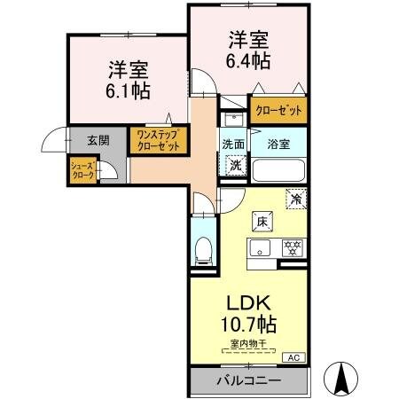 ティフブルー湘南　A棟の物件間取画像