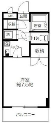 イーストピークＶの物件間取画像