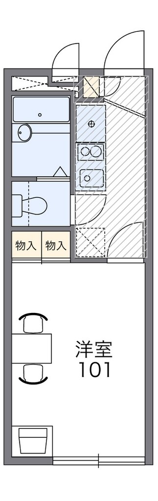 レオパレスクレストIIの物件間取画像