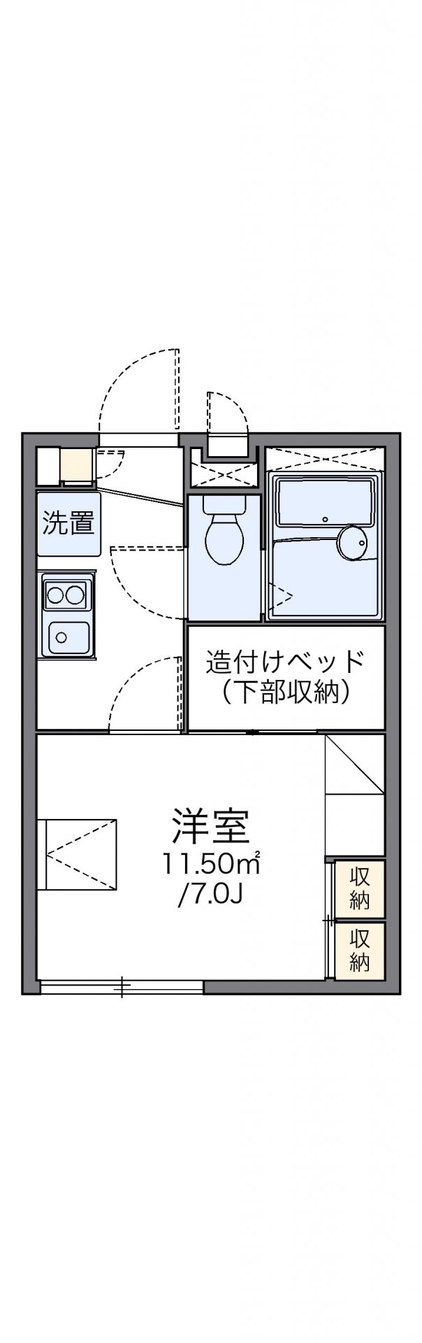 レオパレススズキ２号棟の物件間取画像